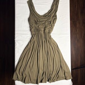 Deletta Khaki Green Goddess Dress- Small